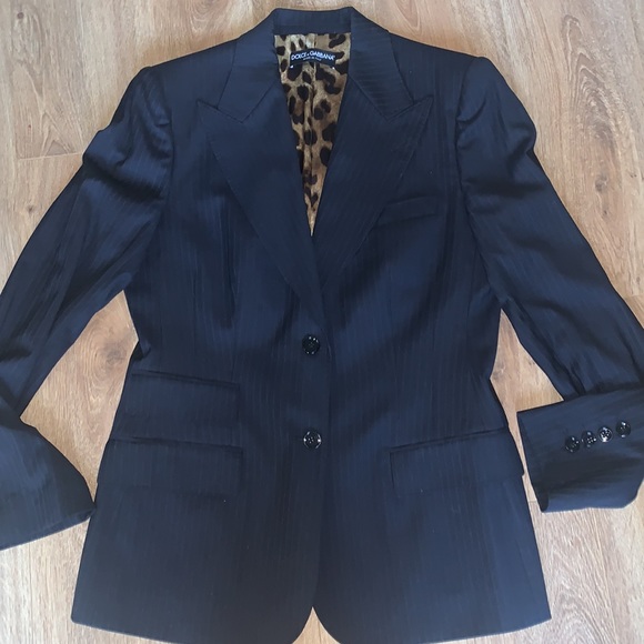Dolce & Gabbana authentic navy/black blazer size L  like new ! - Picture 11 of 12